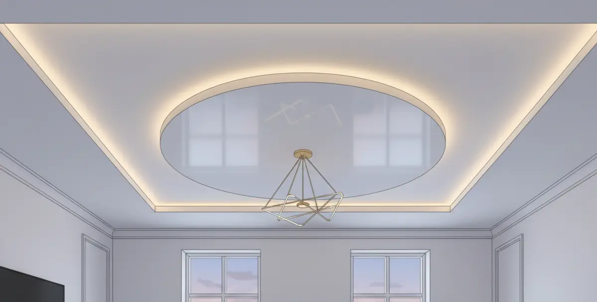 Двухуровневые натяжные потолки — дизайн и возможности