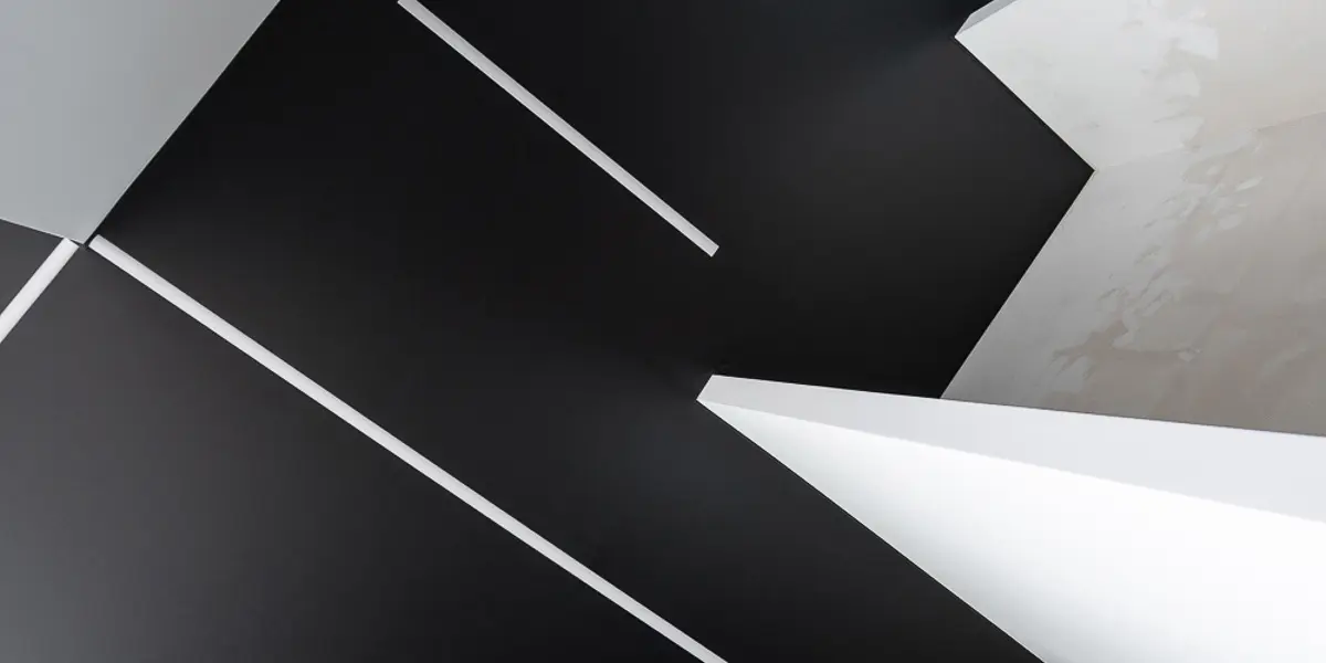 Цветной натяжной потолок в интерьере — пастельные и тёмные оттенки