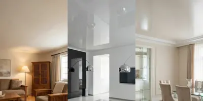 Сравнение матового, глянцевого и сатинового натяжного потолка в интерьере