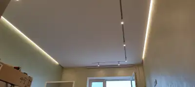 Парящий натяжной потолок — пример работы 3