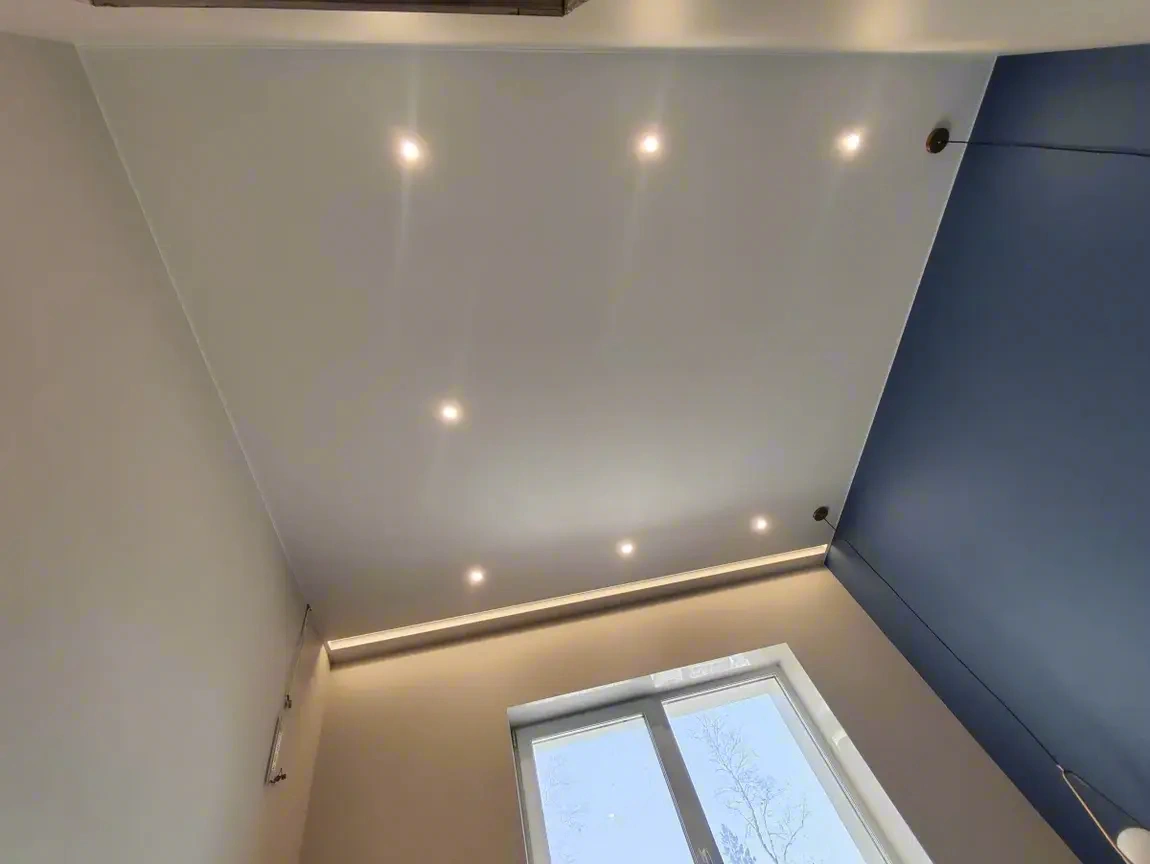 Сатиновый натяжной потолок в Иркутске — работа №7