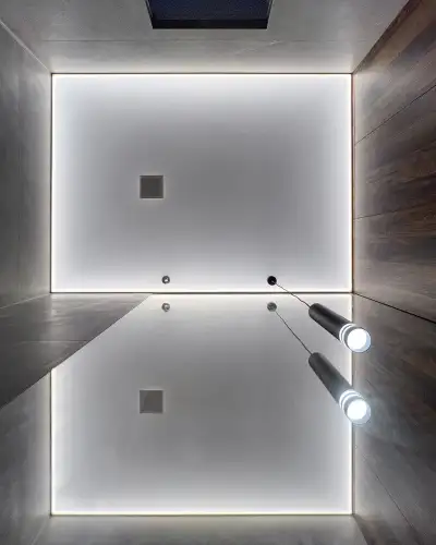 Световой натяжной потолок — пример работы 2