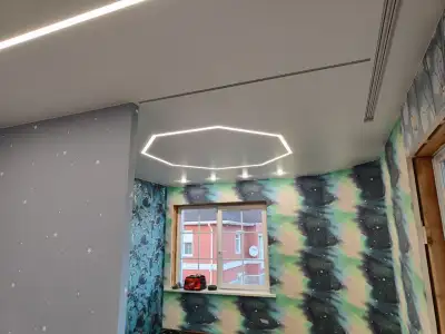 Натяжной потолок в детской — пример 12